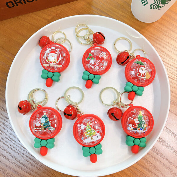 Wholesale Aromatherapy Christmas Fragrance Beads Santa Silicone Keychain