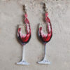 Wholesale Wine Glass Beer Red Wine Whiskey Transparent Acrylic Earrings