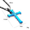 Wholesale Dark Knight with Diamond Cross Alloy Necklaces