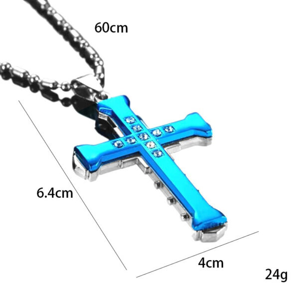 Wholesale Dark Knight with Diamond Cross Alloy Necklaces