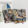 Wholesale Vintage Embroidered Cat Puppy Canvas Bag