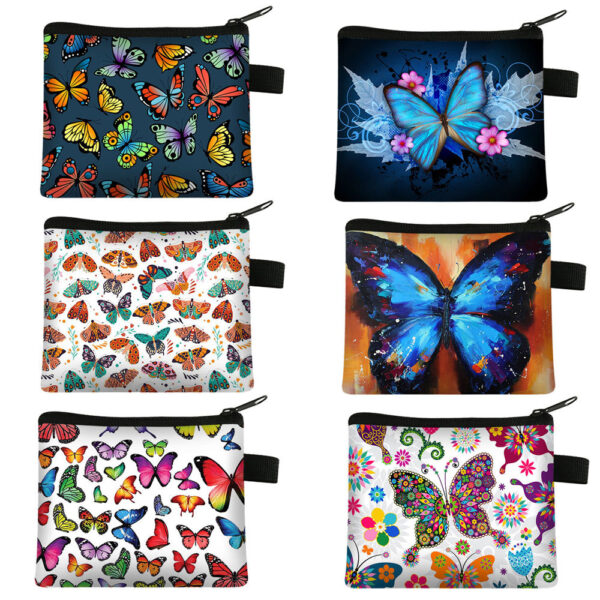 O1CN01jv7ss21kR1tiw7H9j_2427084679-0-cib Wholesale Polyester Butterfly Print Kids Coin Purse Coin Key Storage Bag