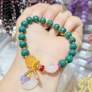 Green string peace buckle