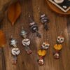 O1CN01jxwiSp1WVhaeYLMEy_3379762794-0-cib Wholesale Halloween Printed Colorful Pumpkin Skull Ghost Gift Creative Splicing Wooden Earrings