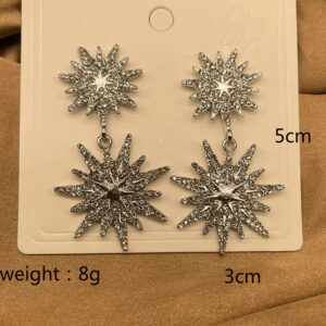 Double-Layer Five-pointed star earrings