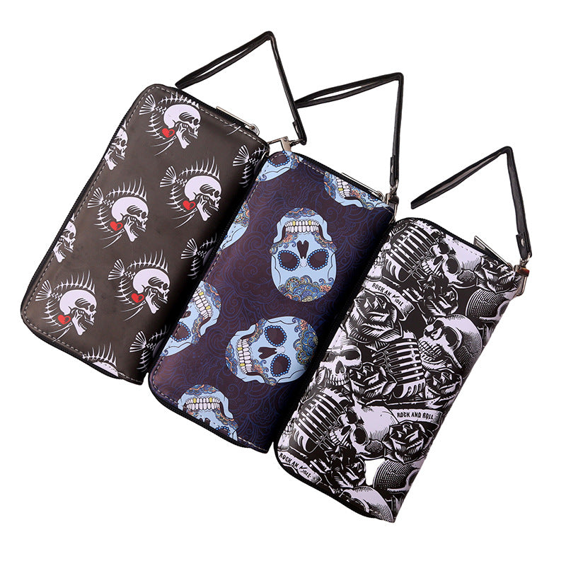Wholesale PVC Calavera Skull Long Wallet