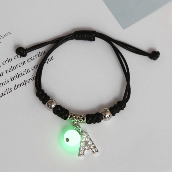 Wholesale Alloy English Alphabet Luminous Bracelet