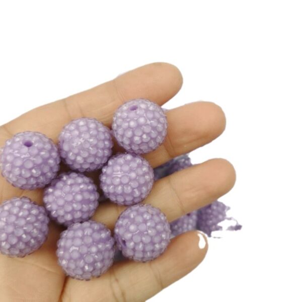 O1CN01k1wAiZ1QErItBvmZj_2201245431945-0-cib Wholesale 20MM Resin Light Purple Transparent Diamond Ball Beads