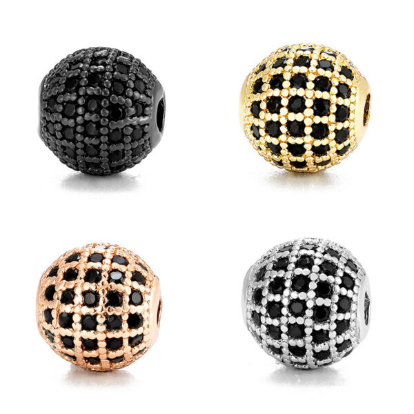 Wholesale Diamond Ball DIY 10mm Hole 2mm Round Spacer Beads