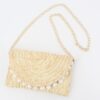 Wholesale PU Woven Single Shoulder Crossbody Wheat Straw Woven Bags