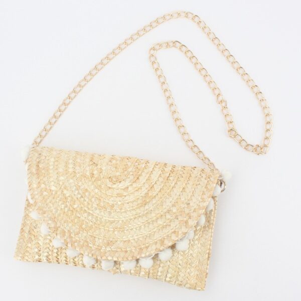 Wholesale PU Woven Single Shoulder Crossbody Wheat Straw Woven Bags
