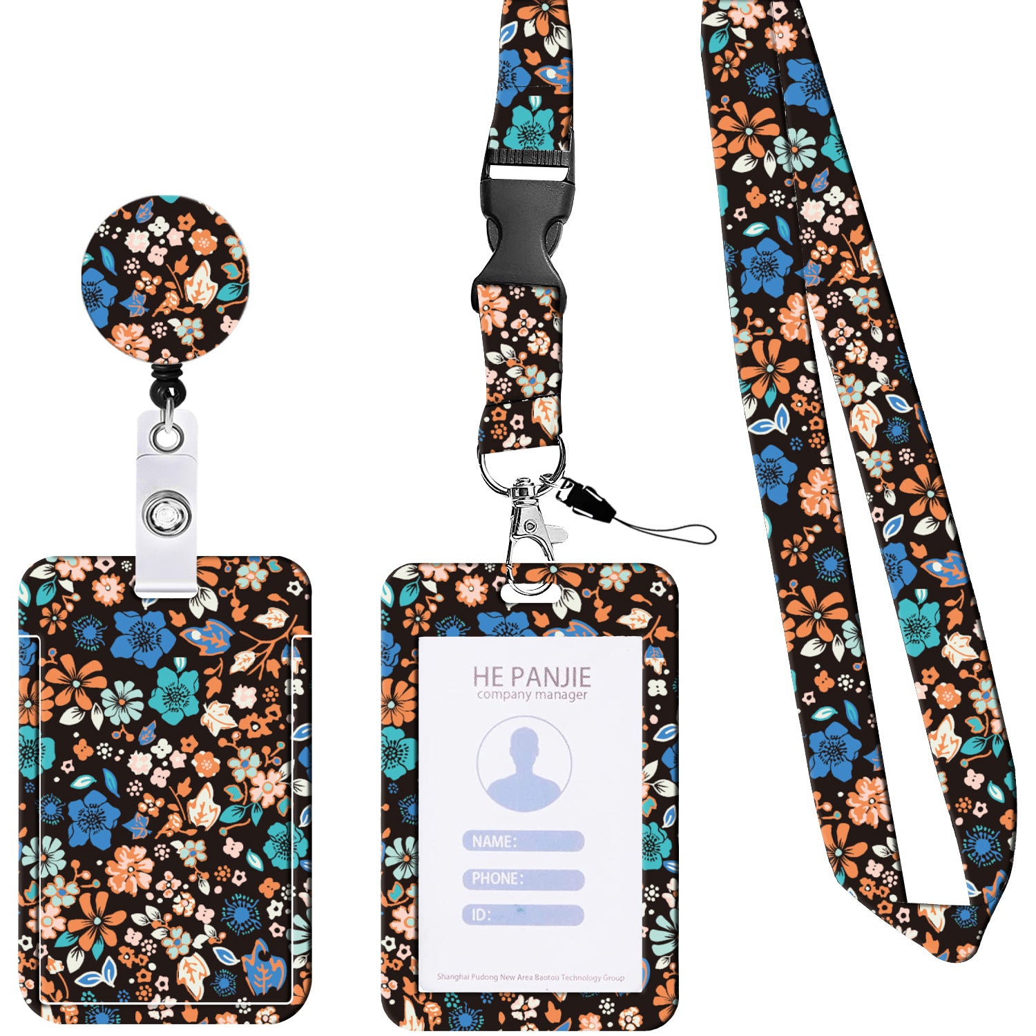 Wholesale lyester Lanyard Suower Lanyard Card Holder Keychain