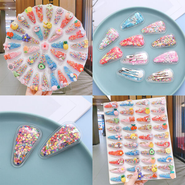 O1CN01k4O16V21wx1JY30Ml_2207871317050-0-cib Wholesale PVC Color Quicksand Hairpin for Kids