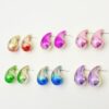 Wallesar Acrylic Gradient Ufu Galvanized Candy Glossy Drop Earrings