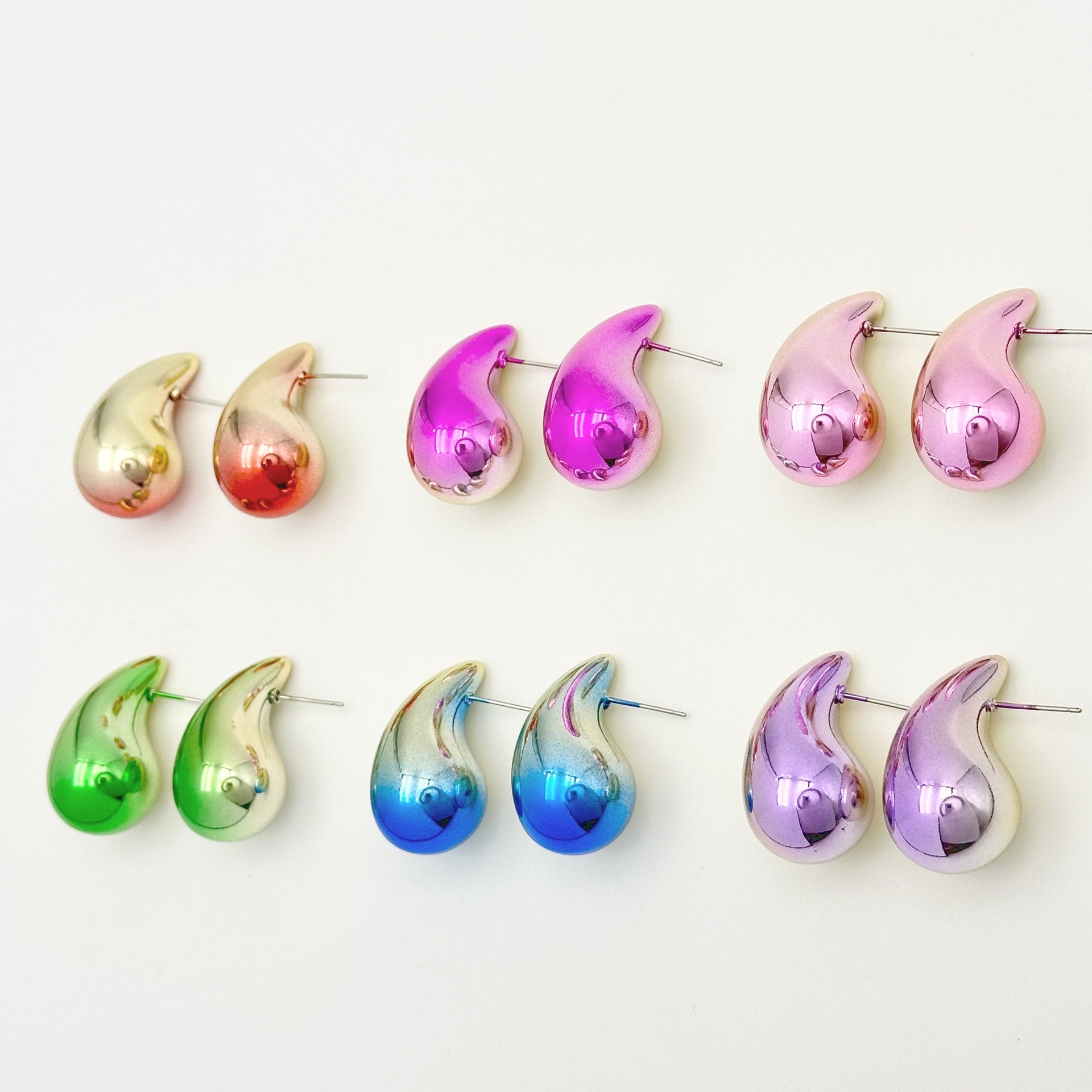 Wholesale Wallesar Acrylic Gradient Ufu Gaanized Candy Glossy op Earrings