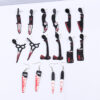 Wholesale Halloween Acrylic Print Blood Knife Earrings