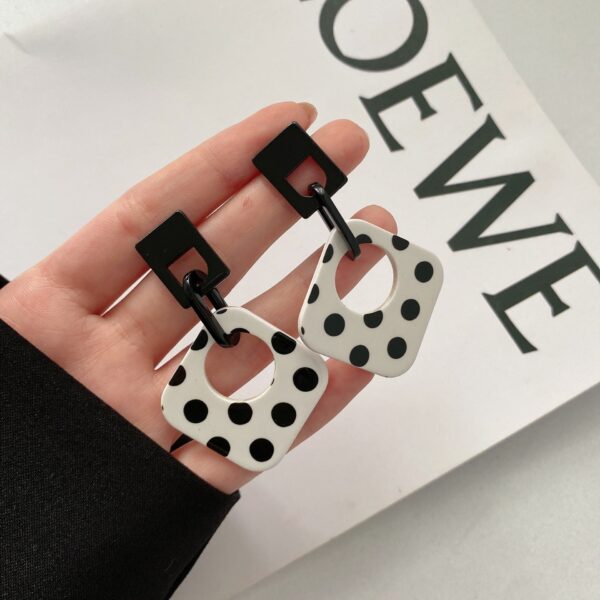 Wholesale Polka Dot Geometric S925 Silver Pin Acrylic Earrings