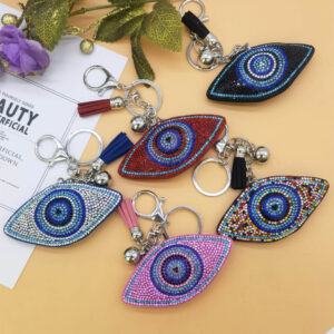 Wholesale Rhinestone Diamond Devil Eye Keychain