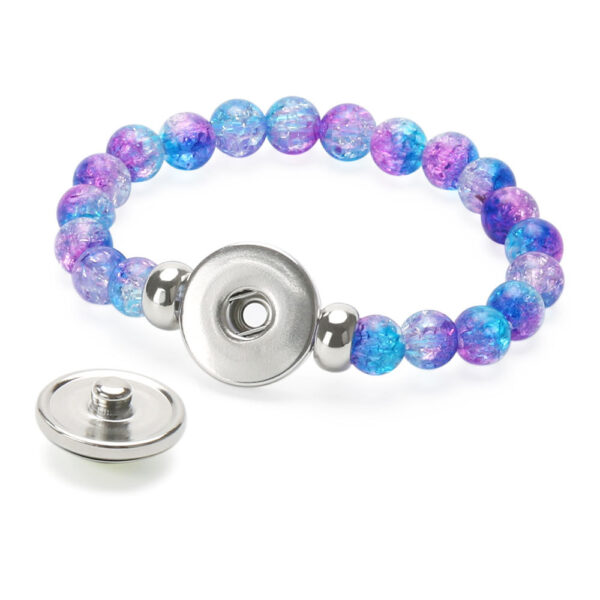 Wholesale Beaded Pink Ribbon Caring for Women's Breast Blossoming Crystal Colored Bracelet