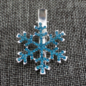 Blue snow flower clip