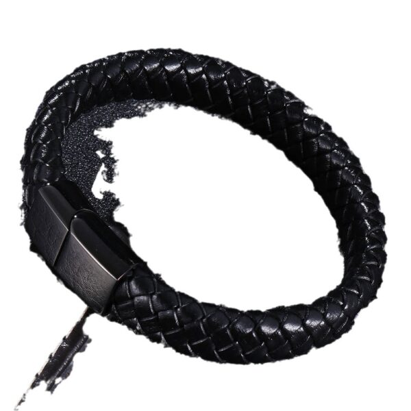 Wholesale Vintage Leather Hand Woven Men's Alloy Bracelet
