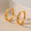 Wholesale 18K Real Gold Plated Wheat Earrings