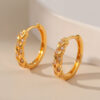 Wholesale 18K Real Gold Plated Wheat Earrings