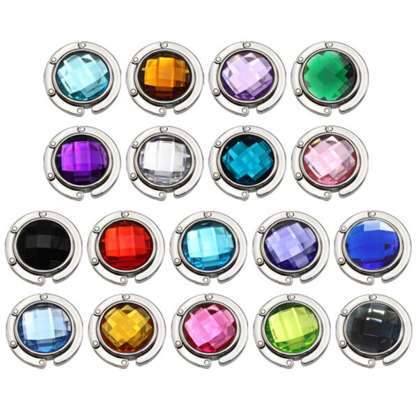 Wholesale Round Acrylic Hook Student Table Hook Crystal Bag Hanger