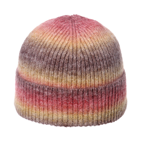 Wholesale of New Autumn and Winter Gradient Color Tie Dyed Printed Acrylic Knitted Hat Straps