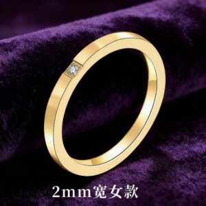 5-b-3 one diamond gold 2mm / No. 5