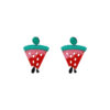 Wholesale Acrylic Watermelon Earrings Fruit Funny