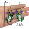 Wholesale Carnival Crown Clown Hat Sequin Lobster Crocodile Acrylic Earrings