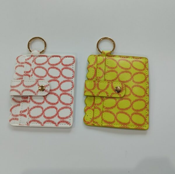 Wholesale PU New Cow Grain Leather Key Chain Card Bag