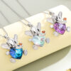 Wholesale Elephant Heart Colorful Crystal Necklace