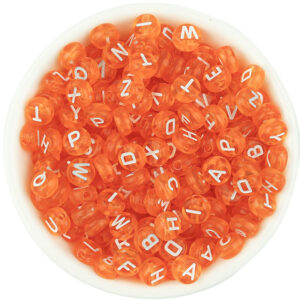Orange bottom with white mixed / (100 pcs/pack) diameter is about 7mm, thickness is about 4mm, hole diameter is about 1.5mm, 100pcs per pack