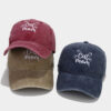 Wholesale Letters CAT MOM Embroidered Washed Baseball Cap