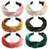 Wholesale Velvet Candy Color Wide Edge Headband