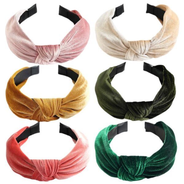 Wholesale Velvet Candy Color Wide Edge Headband