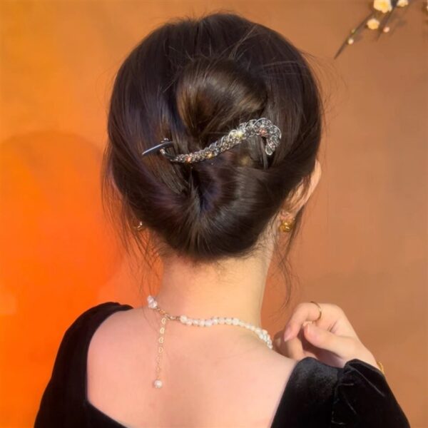 Wholesale Metal Black Zircon Alloy Hair Clips