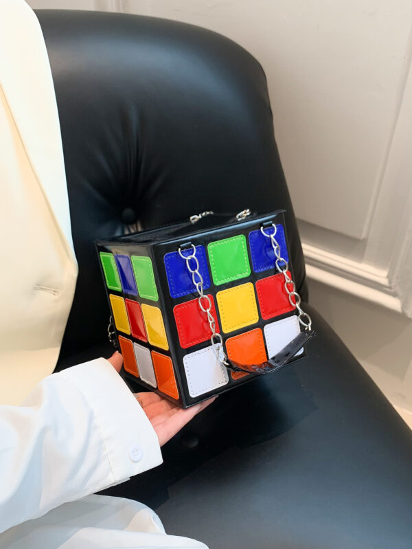 O1CN01kKX43p1tfzVLg9qD7_2200737095930-0-cib Wholesale PU Geometric Bag Magic Square Bag