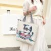 Wholesale Ethnic Style Embroidered Cat Canvas Bag