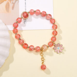 Water red burst bead [A small Daisy bracelet]]