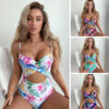 Wholesale Printed Underwire Push Up Polyester Swimwear