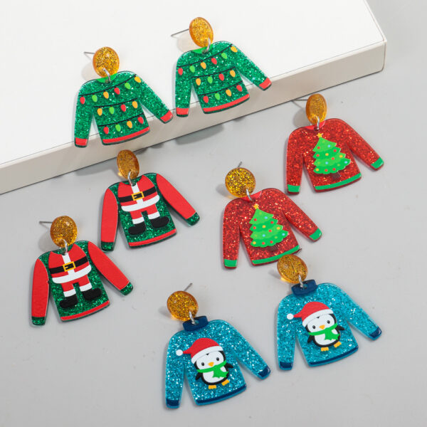 O1CN01kOX5Py27SccoB1VW3_3843297796-0-cib Wholesale Christmas Sweater Acrylic Earrings