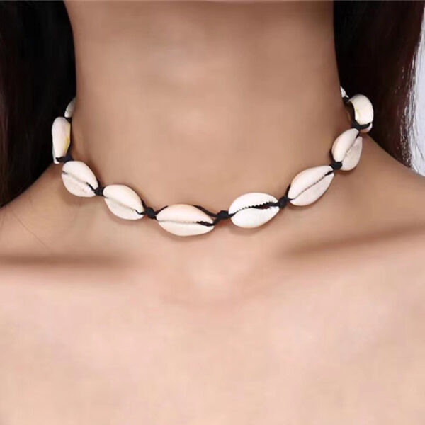 Wholesale Seaside Beach Vacation Shell Knotted Alloy Necklaces Bracelet Set