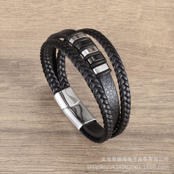 Wholesale Retro Woven Men's Artificial Leather Bracelet