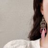 Wholesale Bohemian Tassel Ethnic Style Long Earrings