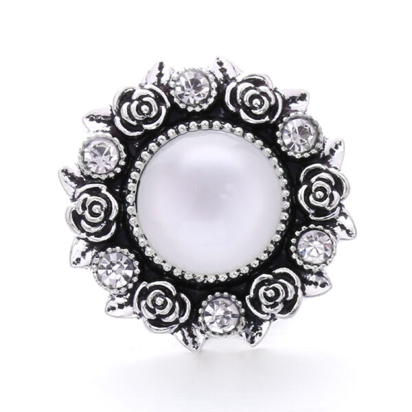 Wholesale Diy Snap Chart Bracelet Pendant Alloy Round Buckle