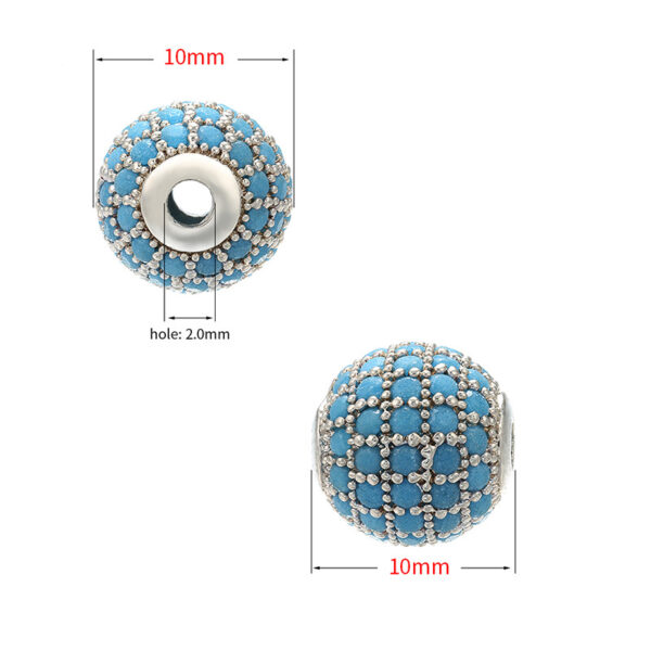 Wholesale Copper Micro Inlaid Diamond Ball Beads