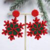 Wholesale Handmade Creative Christmas Rice Bead Earrings and Earrings